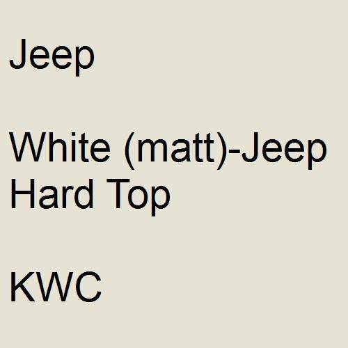 Jeep, White (matt)-Jeep Hard Top, KWC.